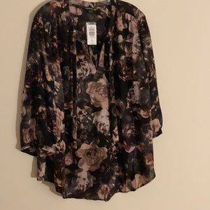 Torrid floral chiffon top